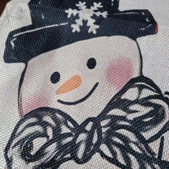 Christmas Table Runner Snowman Gingerbread Decor Holiday Decorative Cloth 13x48 - Picture 3 of 10